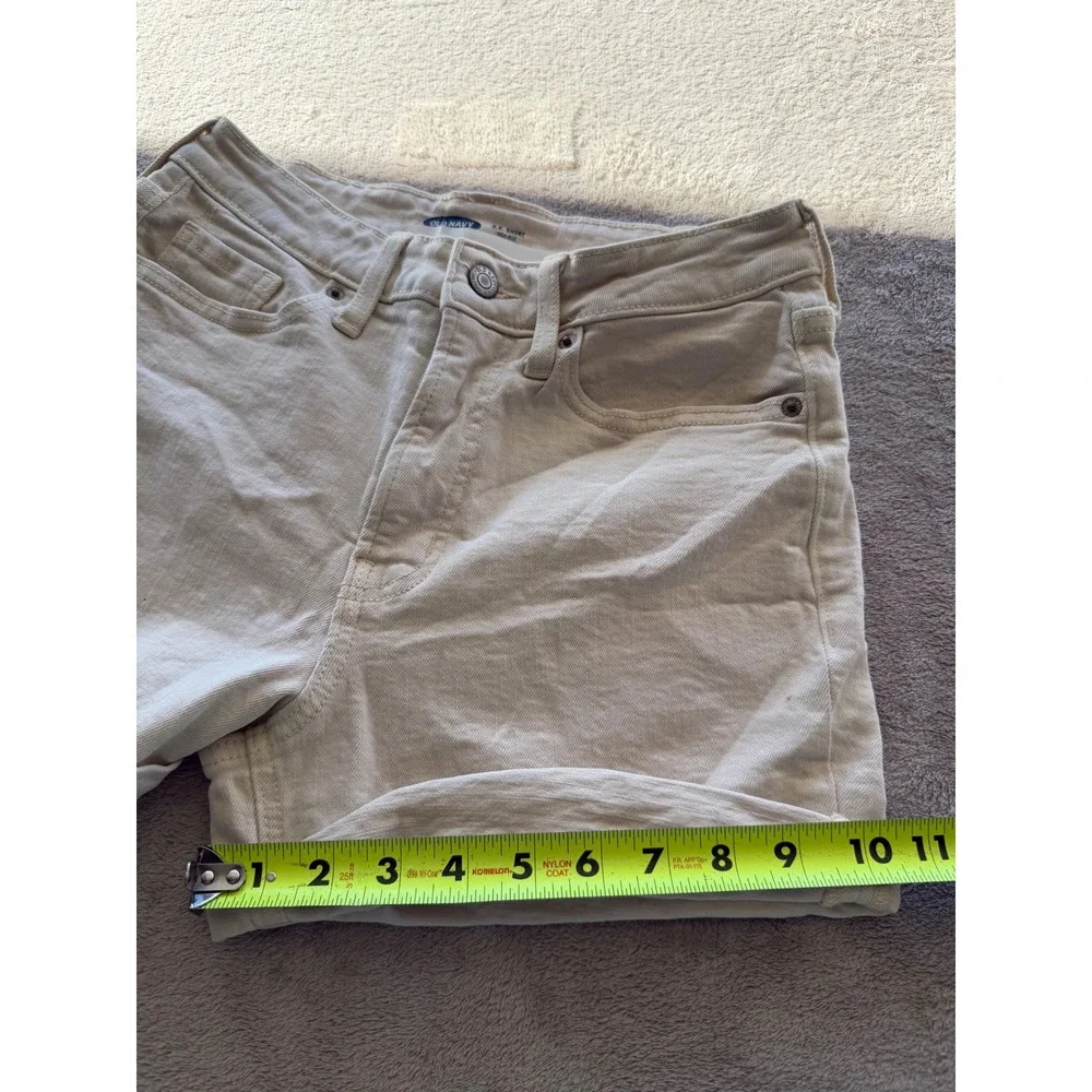 Old Navy O.G. Short Women 4 Beige High Rise Rolled Hem Denim